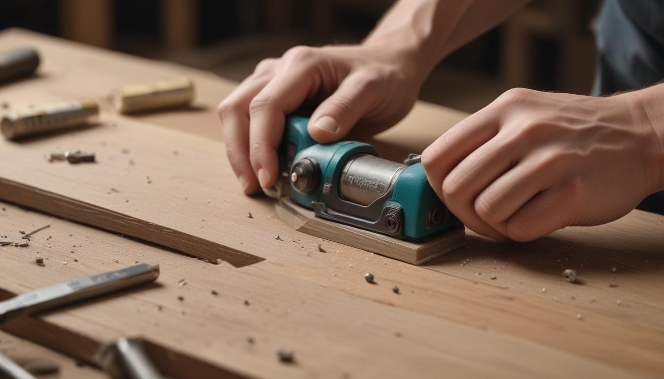 Blogger preparing a WordPress DIY tutorial with structured headers and images