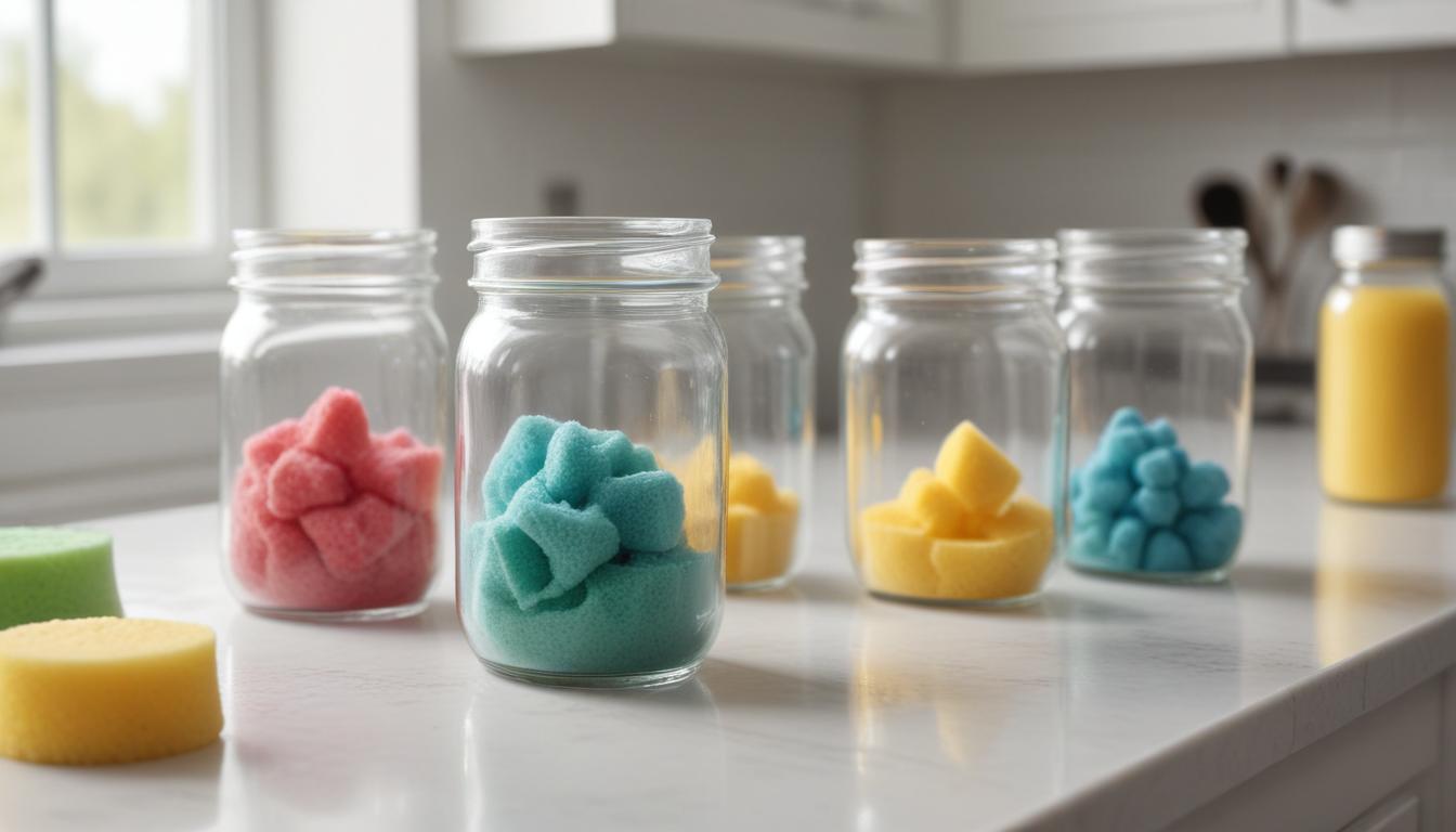 Clean glass jars ready for DIY project