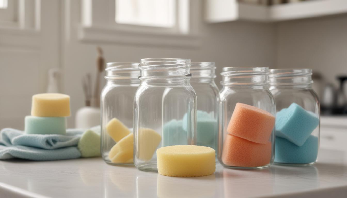 Rustic jars styled with flowers and candles for home decor