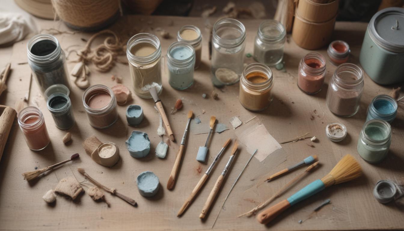 A person cleaning jars using soap, water, and baking soda