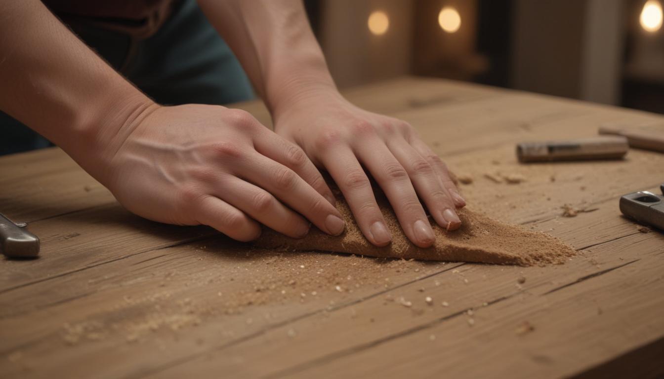 Detailing of varnishing with a soft brush applying polyurethane