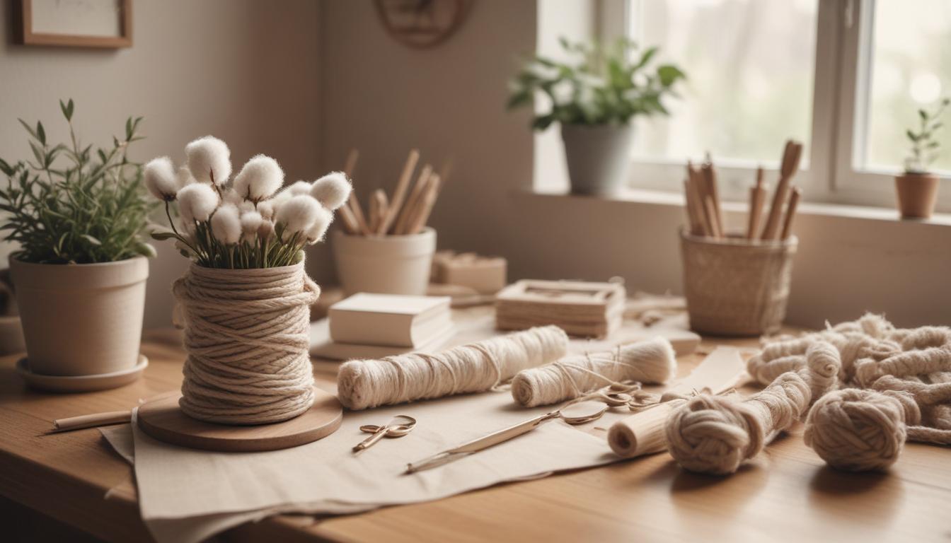 Completed macramé wall hanging with personalized bead accents