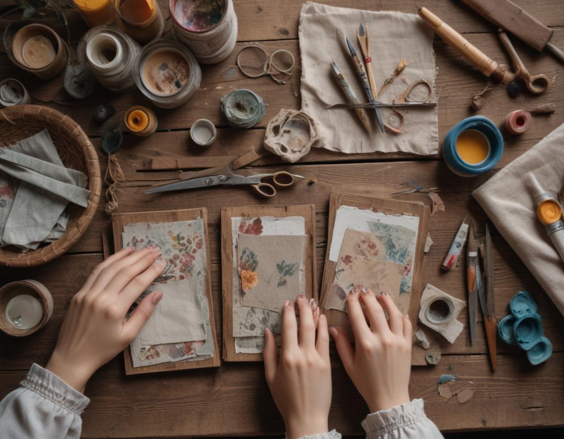 Completed wall art being sealed with clear varnish