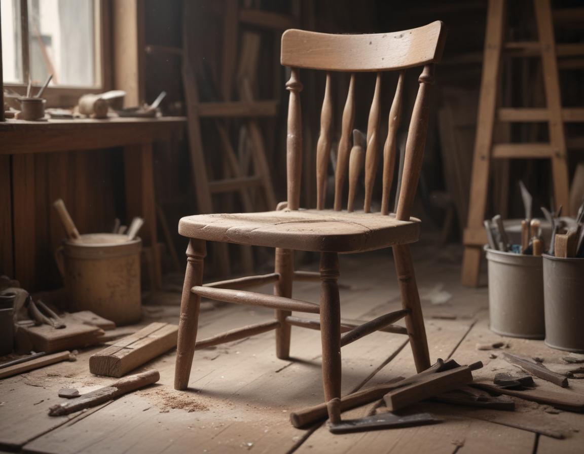 A cozy room showcasing multiple upcycled furniture pieces, including a wooden bench with floral fabric and a painted coffee table.